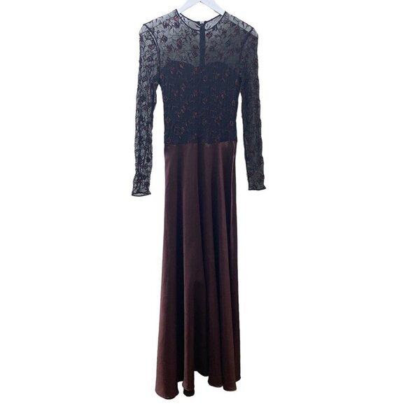 Pamela Dennis Dresses & Skirts - PAMELA DENNIS Couture Silk Evening Gown Sz 10 Formal Long Dress Burgundy Black